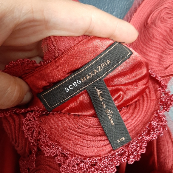 Bcbg maxariza satin burgundy dress - Picture 5 of 5